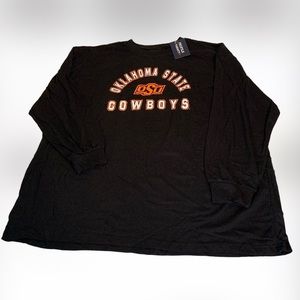 NWT Oklahoma State Profile Varsity Black Long Sleeve T-shirt Men’s Size 4XL